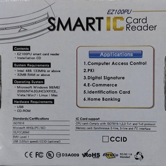 Ez100pu Smart Card Reader Driver Windows 7